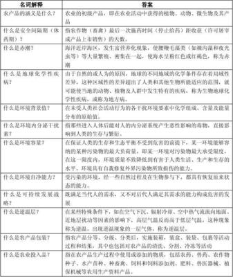 農(nóng)產(chǎn)品質(zhì)量安全復(fù)習(xí)思考題 初級(jí)農(nóng)產(chǎn)品